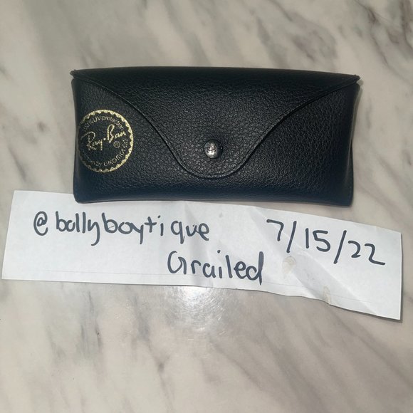 Ray Ban Unisex - Slim Aviator Sunglasses w/White Accent - Picture 3 of 9